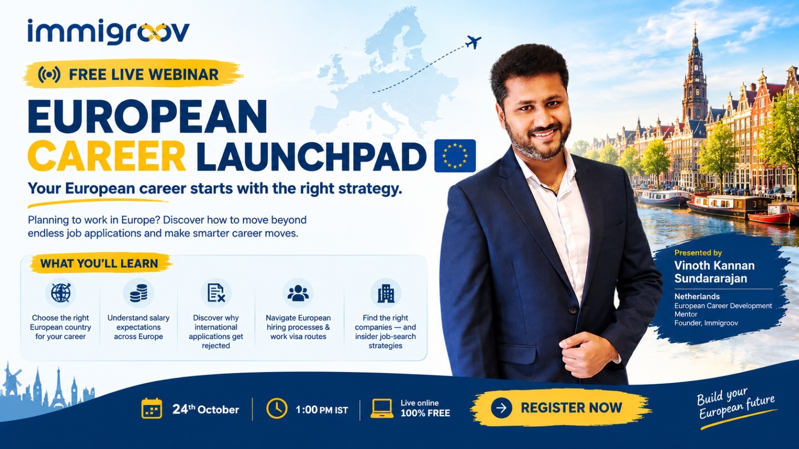 European Career Launchpad (Free Webinar) poster